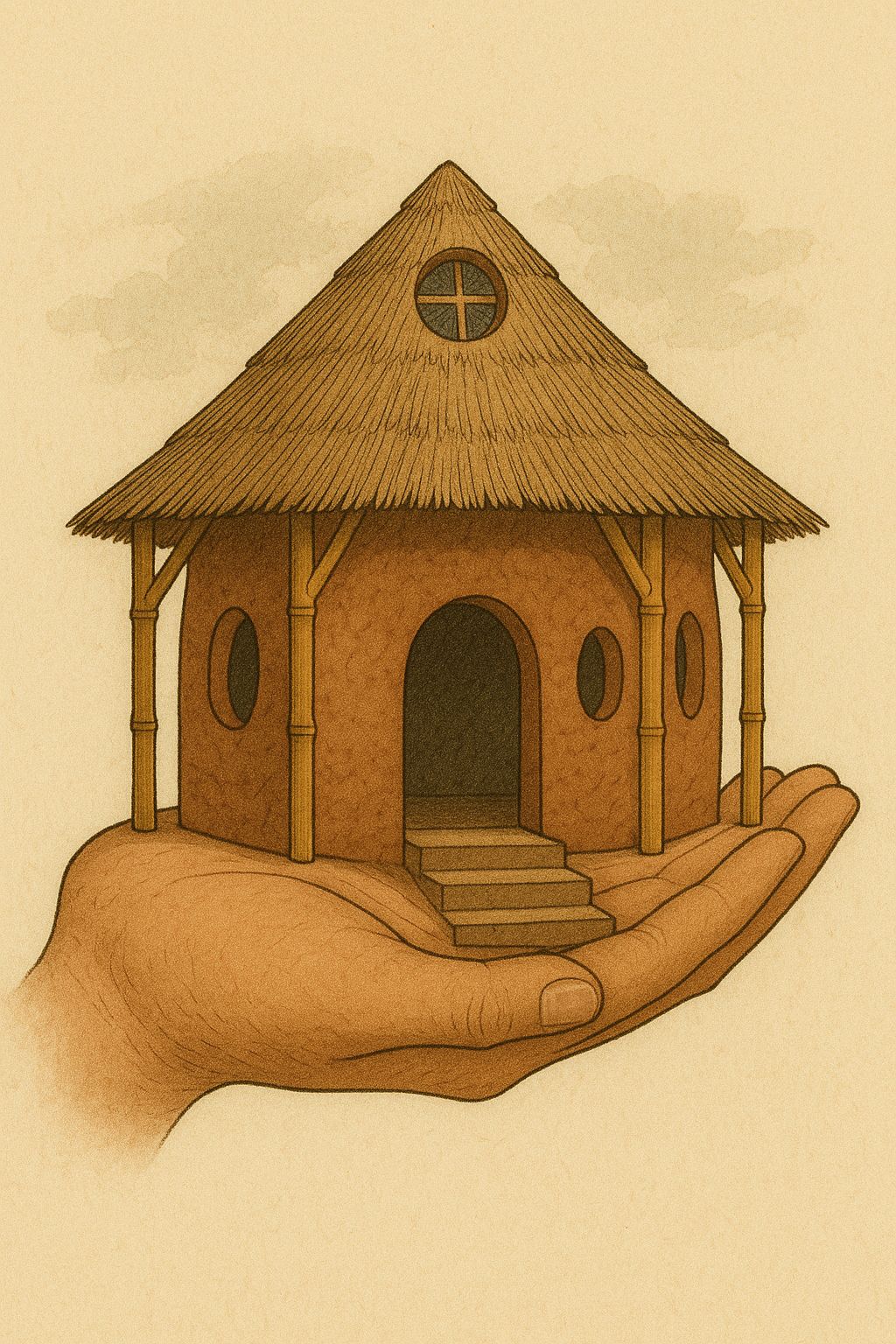 eco friendly accommodation - illustration